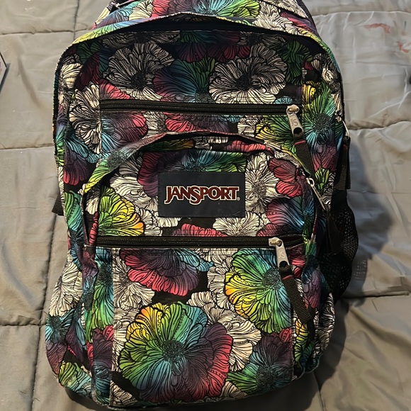 Jansport Multicolored Floral Pattern Backpack - Picture 1 of 5